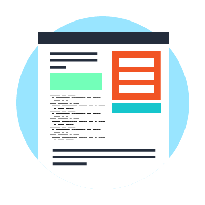 A graphic showing a form on a website