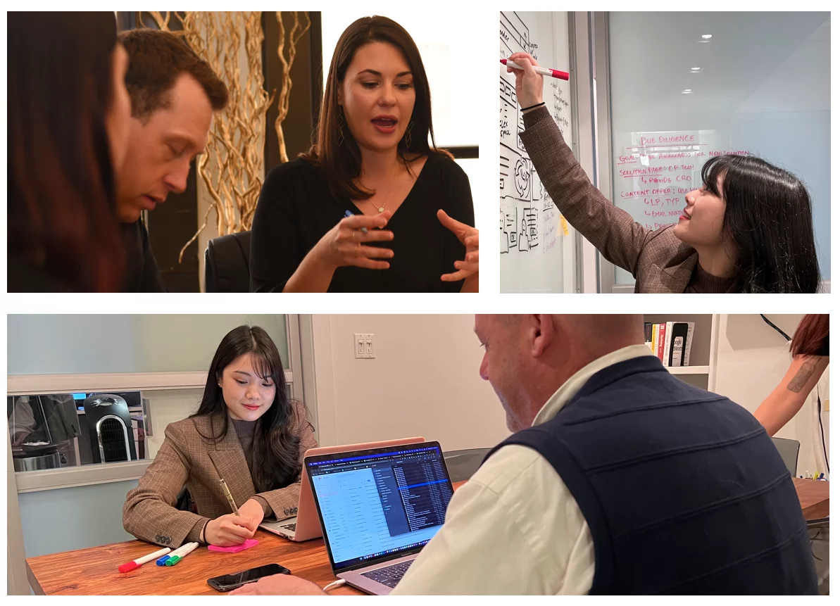 team ironpaper collaboration on a marketing strategy