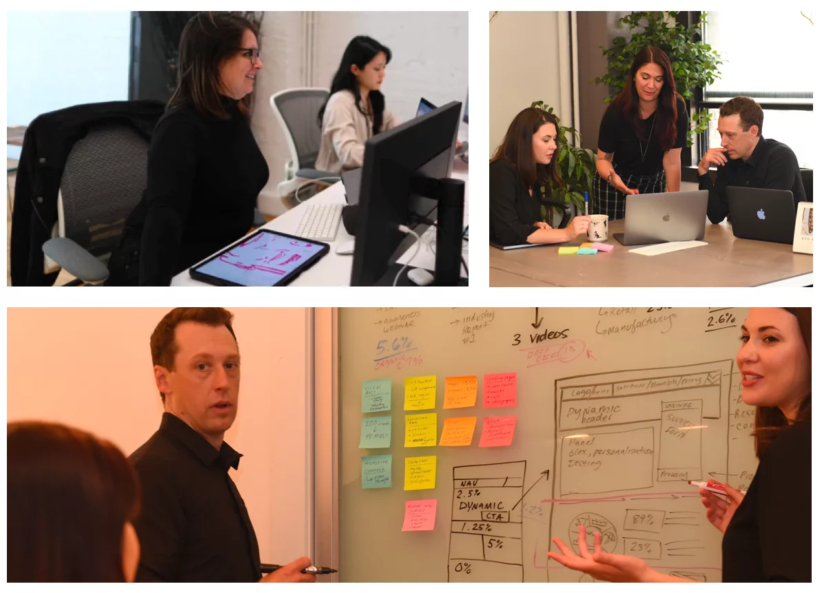 team working session marketing strategy for b2b